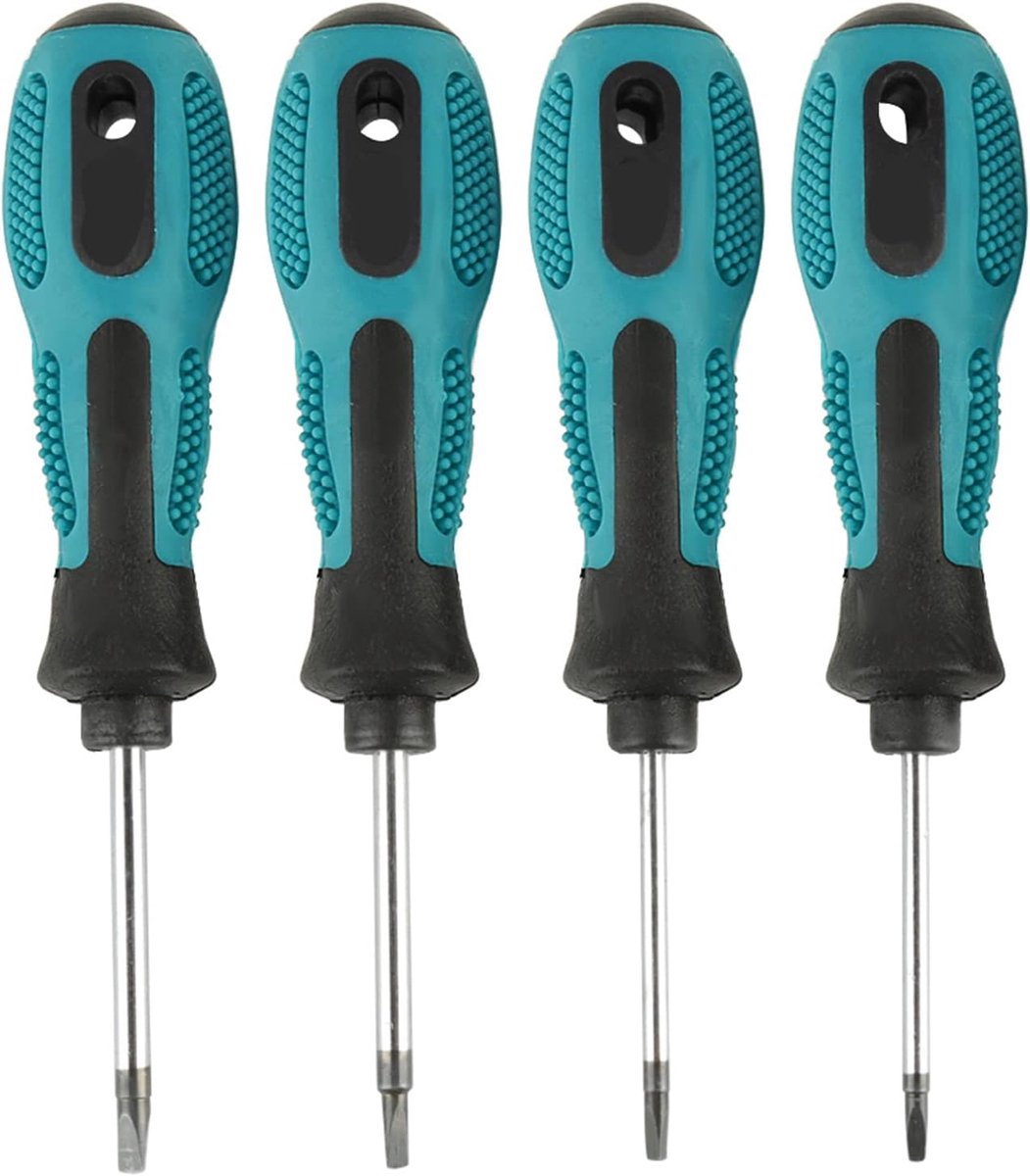 Driehoekige Schroevendraaiers - Precisie Set - Apparaten Repareren - Magnetische Tips - 4 Delig - Zilver