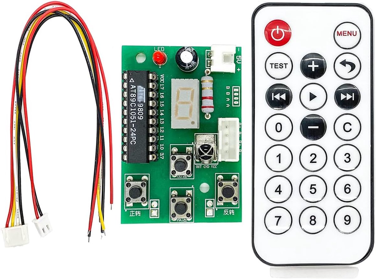 Motor Driver Board - Stappenmotor Module - Precisie Beweging - Afstandsbediening - 5V - Groen