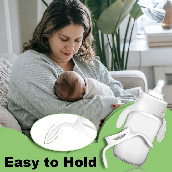 Dailygoods- Handgrepen Ergonomisch - 4 Stuks - Voor Babyflessen - Compatibel met Philips Avent - Voedselveilig PP - 9,7x7,3x5,2cm - Babyfles van Dailygoods — afbeelding 4