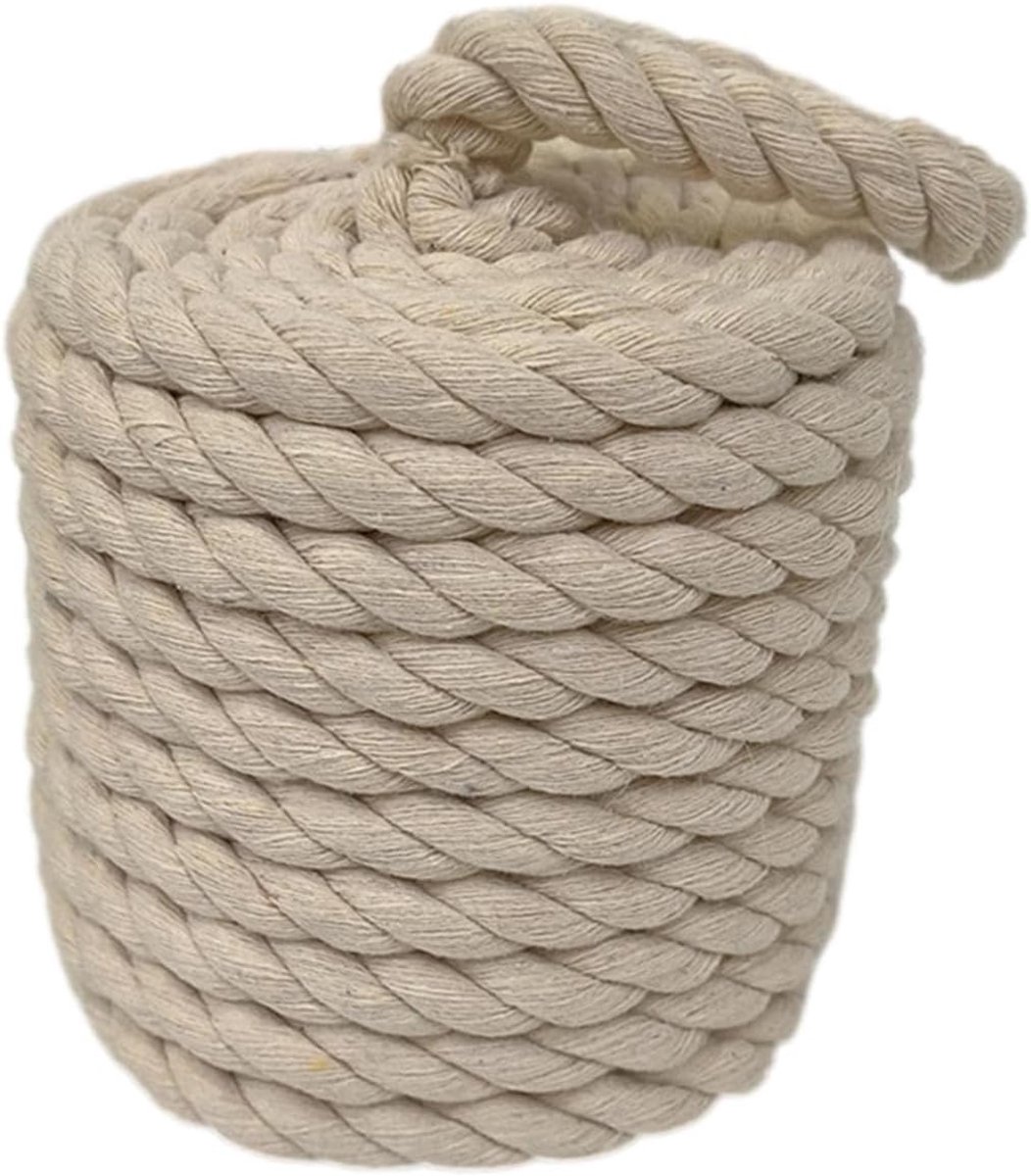 Verzwaarde Deurstopper - Touw Deurstop - Deuren Open Houden - Stabiel en Decoratief - 1800g Gewicht - Wit