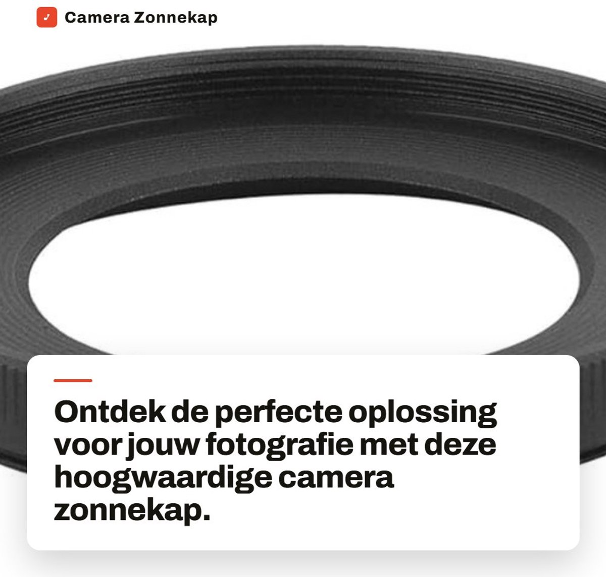 Dailygoods - Camera Zonnekap Vervanging - Multifunctionele Mount Zonnekap - Aluminium - Lensbescherming - Elimineren van ongewenst licht - Geschikt vo...