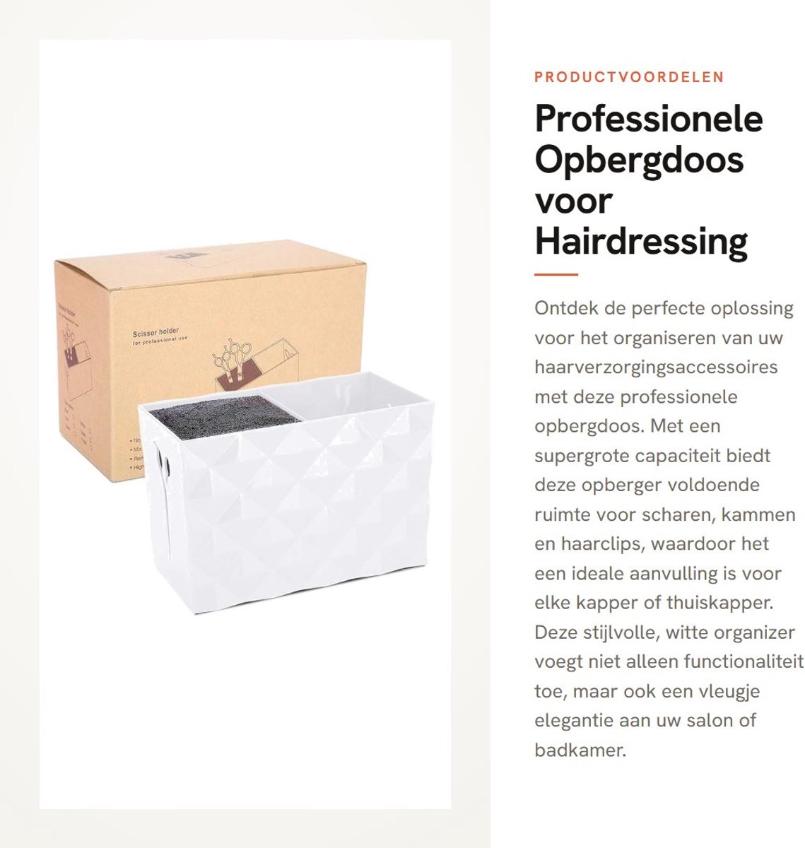 Dailygoods- Scherpkniphouder Grote Capaciteit - Opbergdoos voor Scharen - Organisator voor Kam - Accessoires - Antislip Onderkant - Hygiënisch Ontwerp