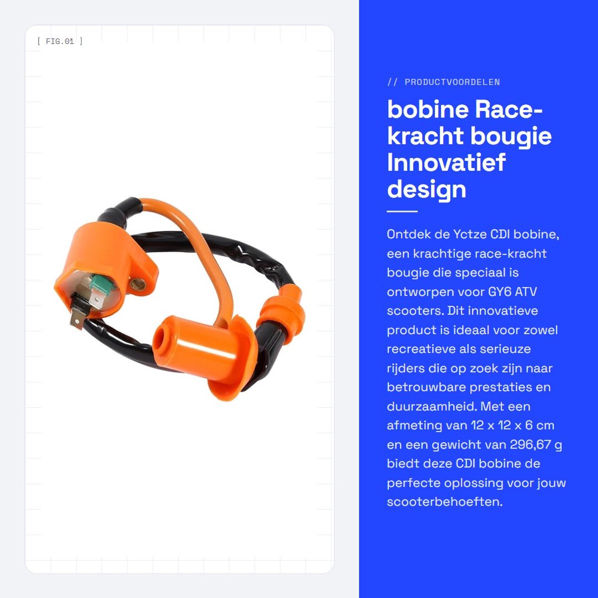 Dailygoods- CDI Bobine Nieuwe Race-Kracht - Bougie - Reserveonderdelen - GY6 - ATV - Innovatief Ontwerp - Ontstekingsspoel