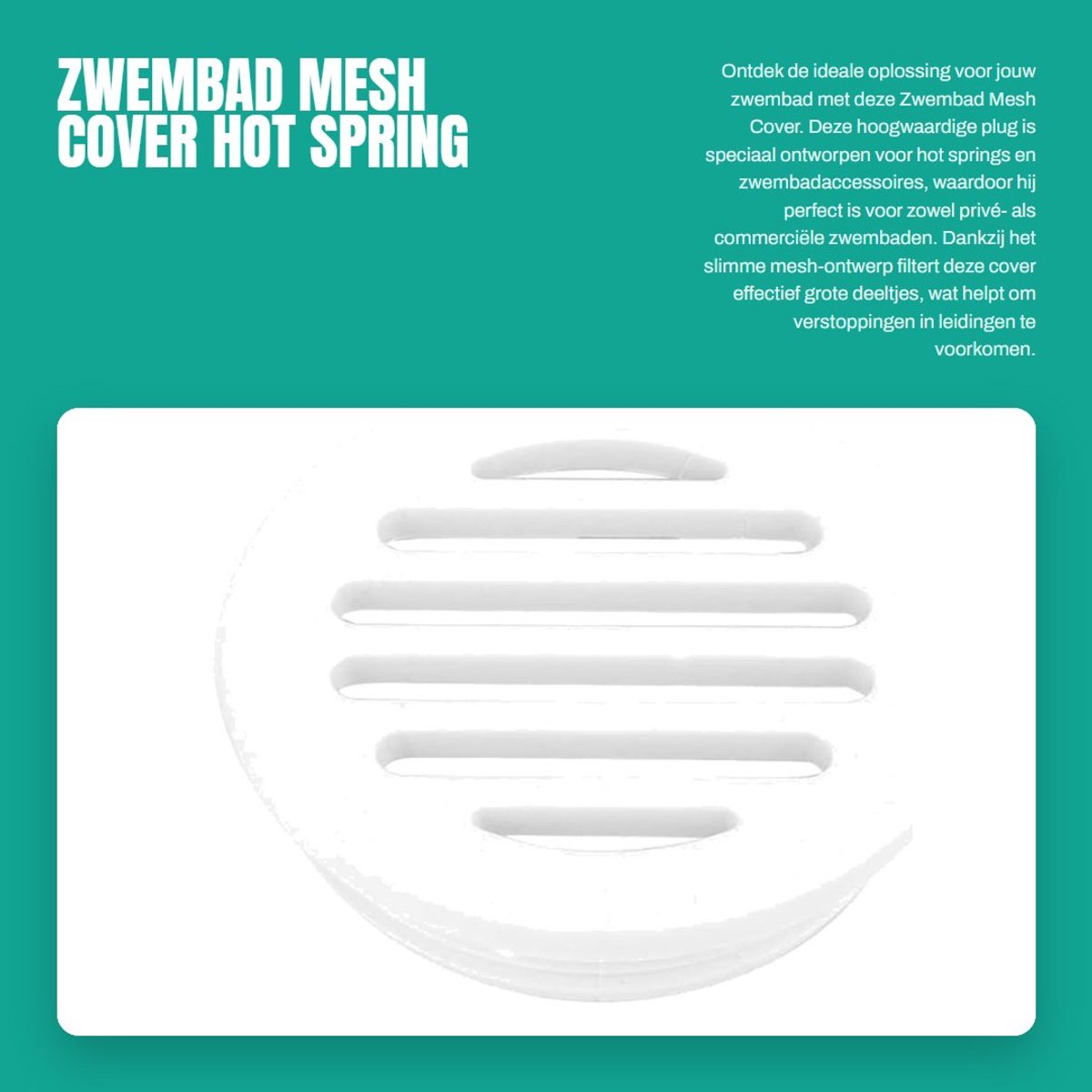 Dailygoods- Zwembadplug - 3 Stuks - Mesh Ontwerp - Corrosiebestendig - Eenvoudig te Installeren - Slijtvast - Duurzaam Kunststof - Afvoerplug