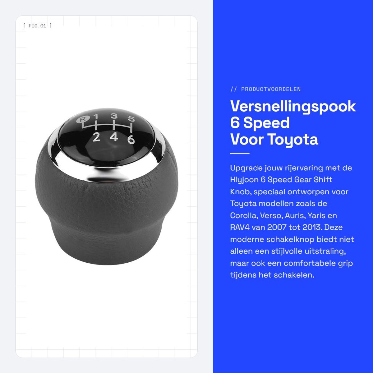 Store_8 - Versnellingspook - 6 Speed - Voor Toyota Corolla Verso