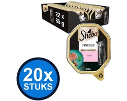 20x Sheba - Finesse Mousse Zalm - Kattenvoer Natvoer - 85g