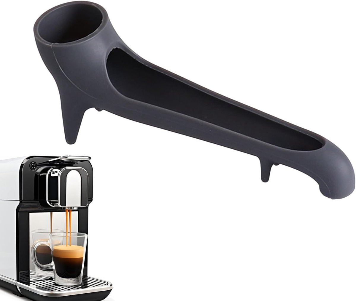 Waterafstoter Koffiezetapparaat Watergeleider Tank Voorkom Morsen Voedselveilig Siliconen 6.7D x 8.8W cm Grijs