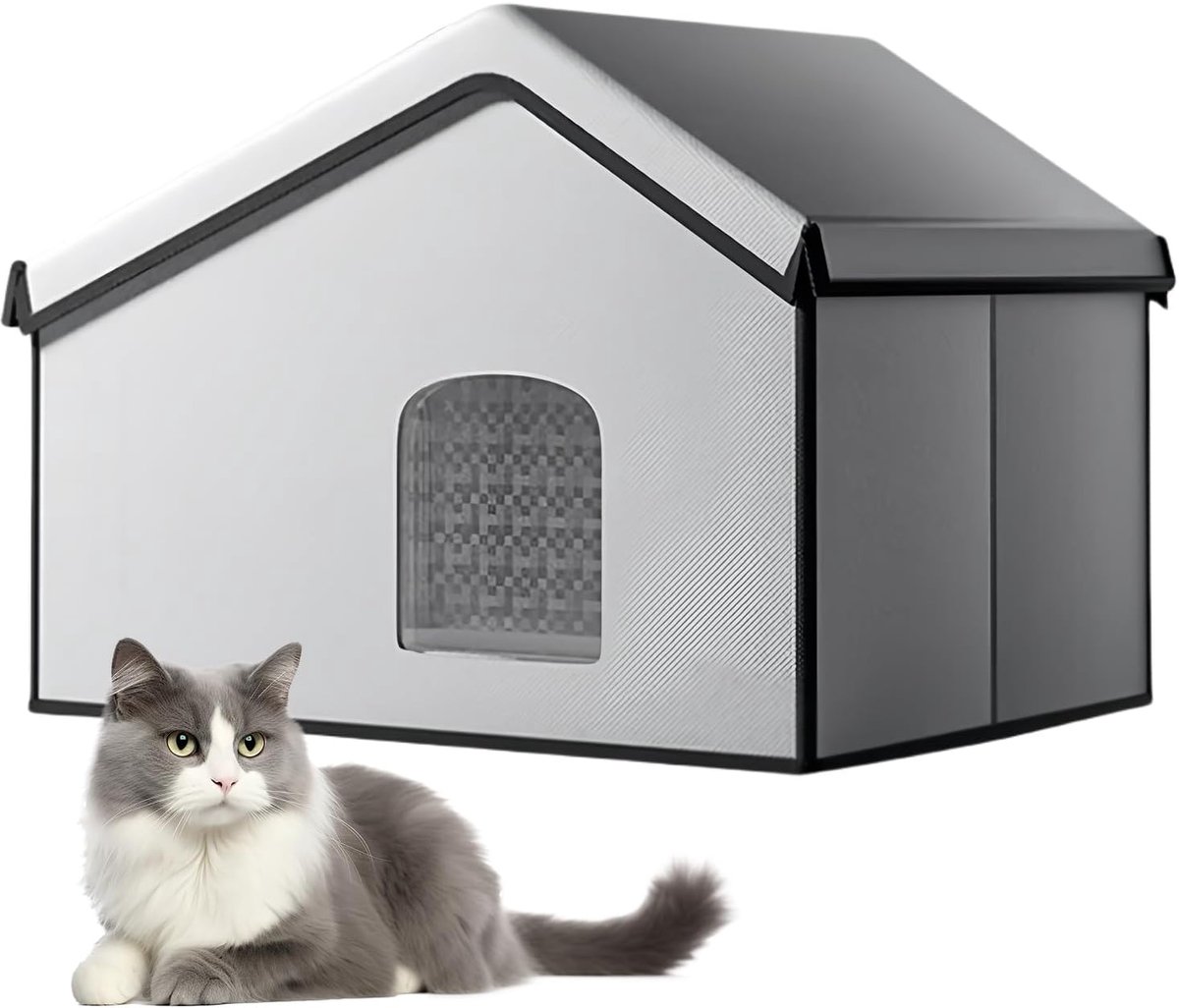 Verkoelende Katten Schuilplaats - Kattenhuis Koelbox - Huisdier Koel Houden - 72 Uur Continue Koeling