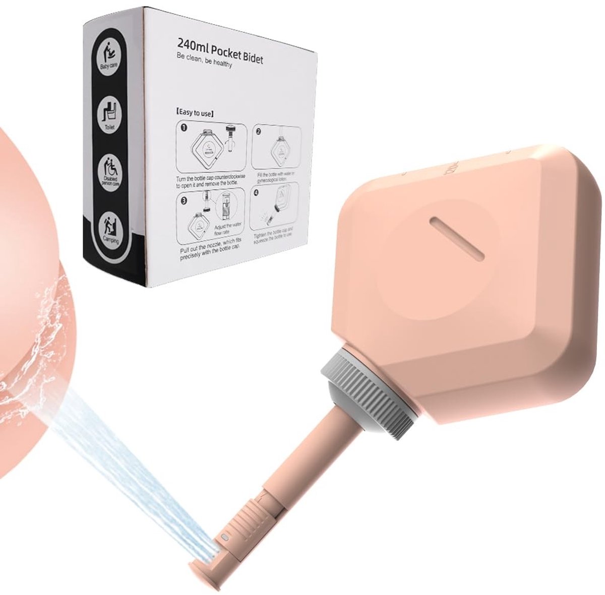 Dailygoods- Bidet Draagbaar - Handheld Bidet - Sproeier - Postpartum Verzorging - Aambeienbehandeling - TPE/PP Materiaal - Toiletbidet