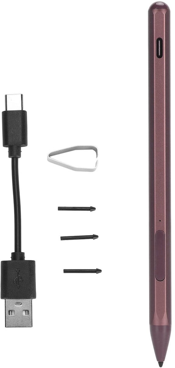 Dailygoods - Styluspennen - Actieve stylus - Oplaadbaar potlood - Rode roos - Voor Pro X/Book 2 - Geschikt voor Envy X360 - 2.0 — afbeelding 4