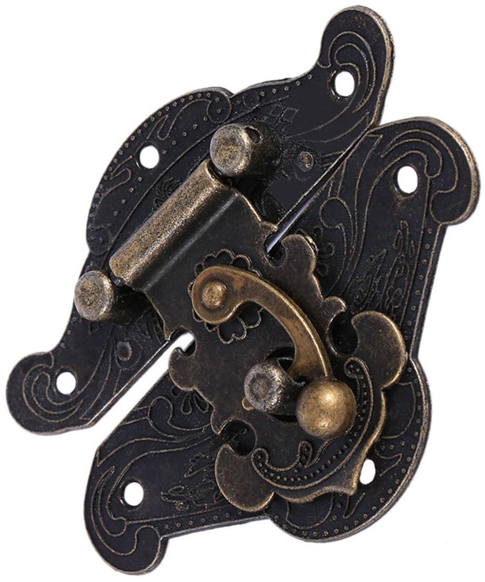 Antiek bronse vlindergrendelset met vintage design