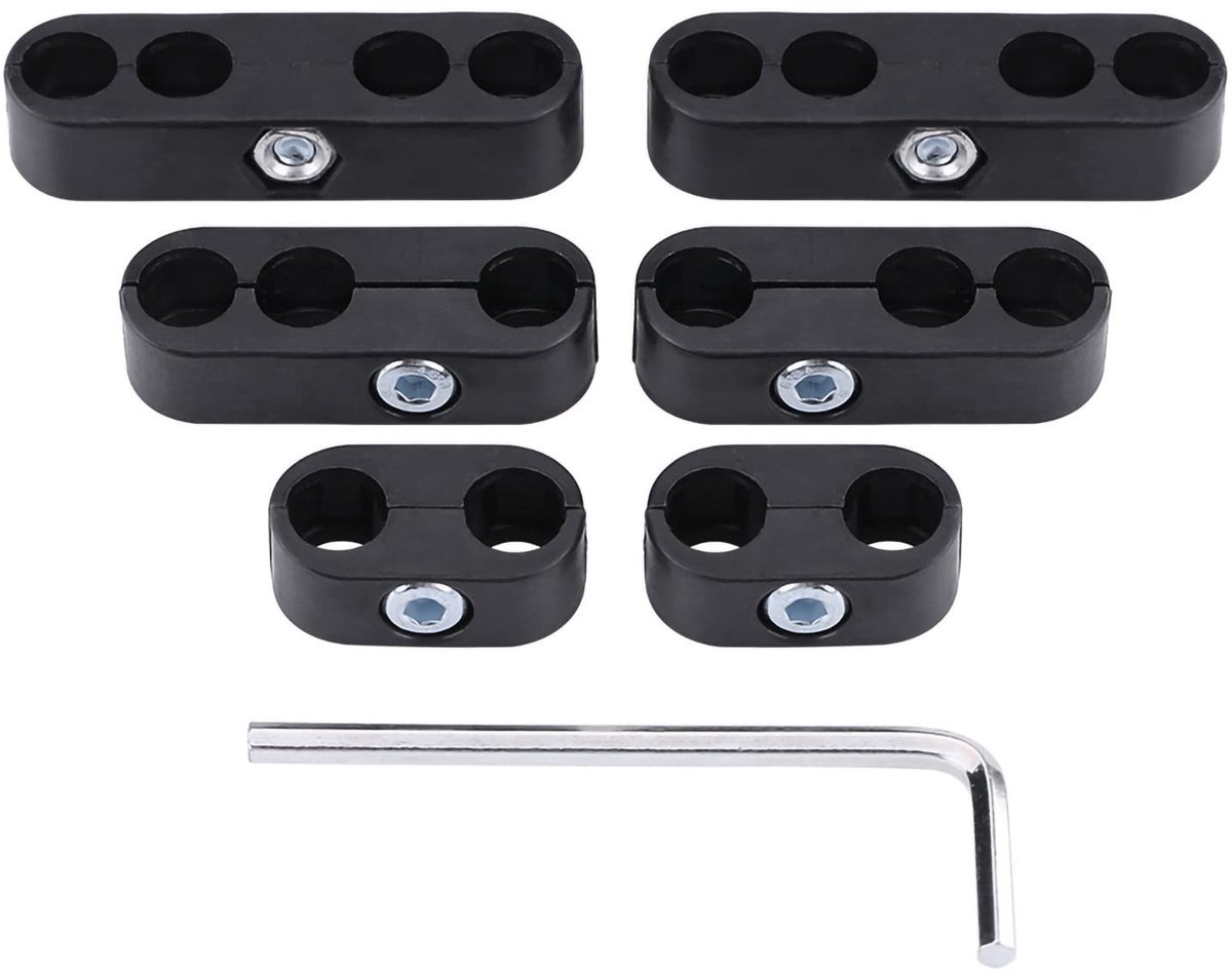 Dailygoods- Ontstekingsdraadscheider 7/8 mm - Bougiedraadscheider - Draadhouderset - Kaarsdraadscheiding - Vuilafzuiging - Hittebescherming - Bougiedraadverdelers
