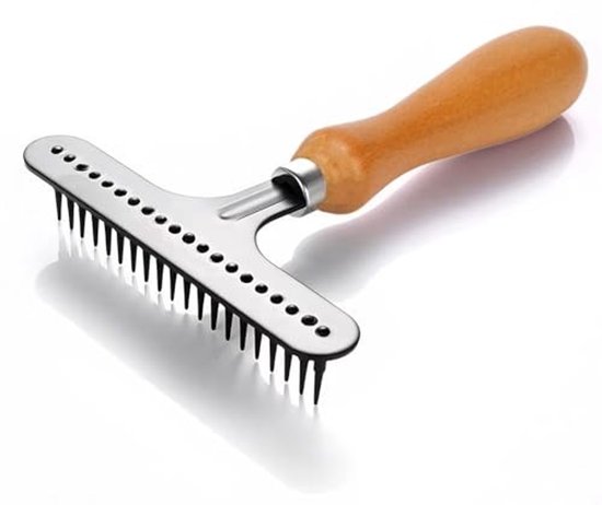 Carpet Rake, Portable Stainless Steel Hand Carpet Rake Cleaning Grooming Hair Groomer Back Rake for Beauty Salon - ShopVlot Carpet Rake, Portable Stainless Steel Hand Carpet Rake Cleaning Grooming Hair Groomer Back Rake for Beauty Salon - ShopVlot