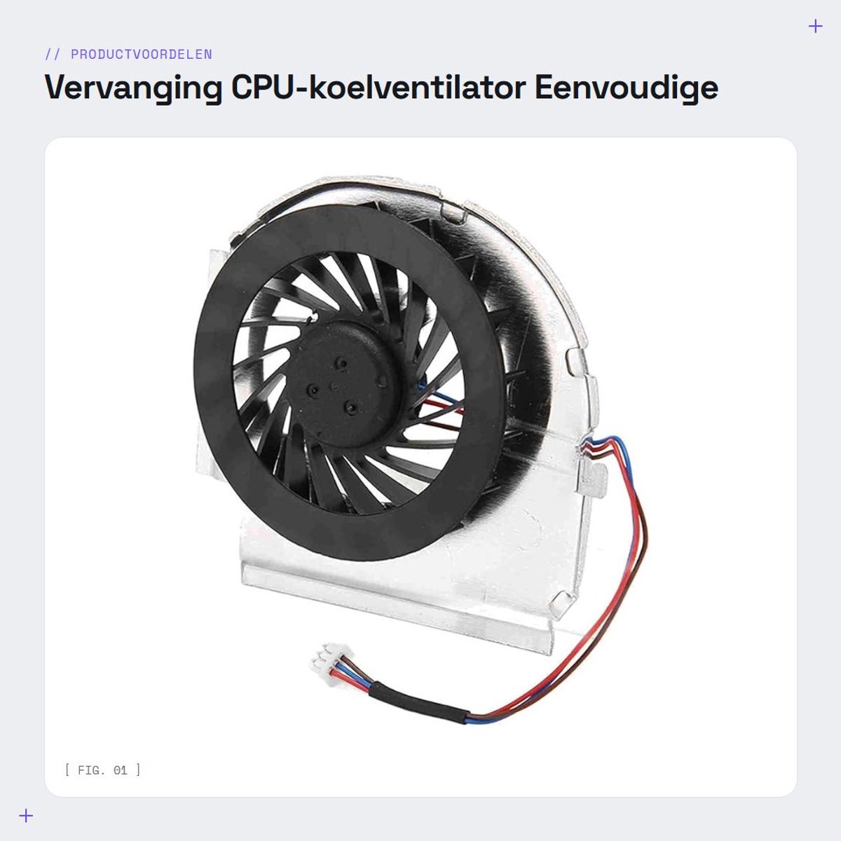 Dailygoods - Vervanging CPU-koelventilator - Eenvoudige installatie - Laptopkoeler - 3-pins aansluiting - Geschikt voor ThinkPad T61 T61P R61 W500 T50...