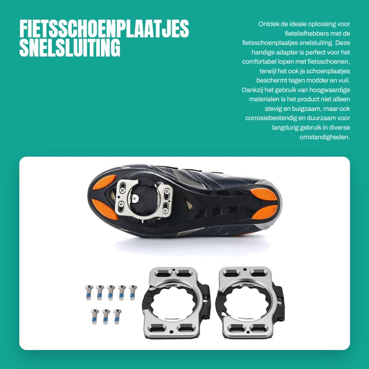Dailygoods - Fietsschoenplaatjes - Snelsluiting - Comfortabel lopen - SpeedPlay Zero Cover - Bescherming voor schoenplaatjes - Geschikt voor fietsscho...