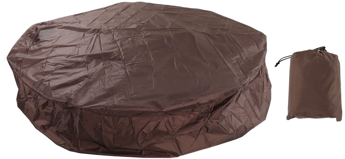 Dailygoods- Hot Tub Cover - Ronde Jubbelhoes - Waterdicht - Stof- en Zonwerend - Windbestendig - 190 Zilver Polyester Taffeta - Inclusief Opbergtas - Badkuiphoes