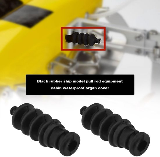 Dailygoods - Waterdichte Push Rod Rubber Seal - Vervanging voor RC Boot - Zwart - Rubber Balg - 5 Stuks - Geschikt voor Elektrische en Methanol Boten van Dailygoods — afbeelding 5