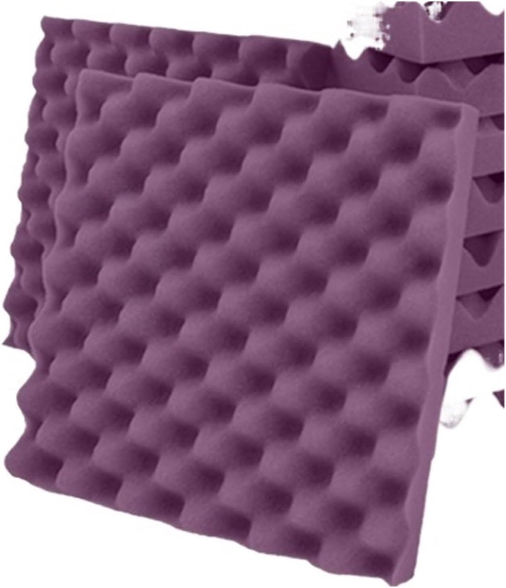 Geluidsisolatie Panelen - Akoestisch Schuim - Ruimte Dempen - Hoge Dichtheid Materiaal - 24 Stuks Met Tapes - Paars