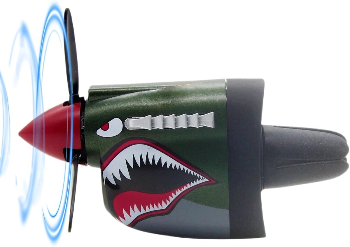 Auto Luchtverfrisser - Ventilatie Clip - Auto Opfrissen - Haaienmond Design - 8.6 cm Lengte - Zwart