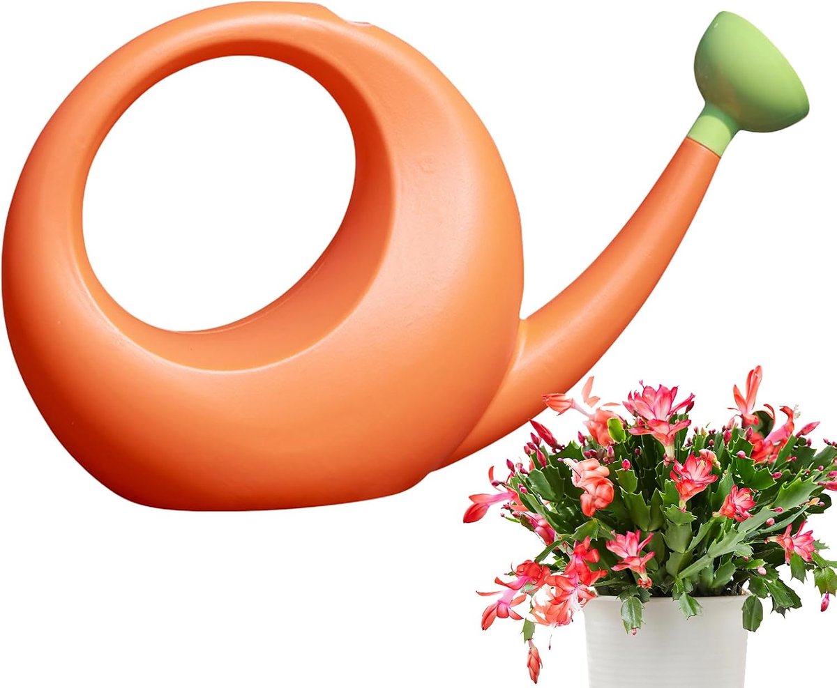 Binnengieter Kamerplanten - Bewateringskan Tuin - Planten Verzorgen - Dunne Tuit - 4 Liter - Oranje Groen