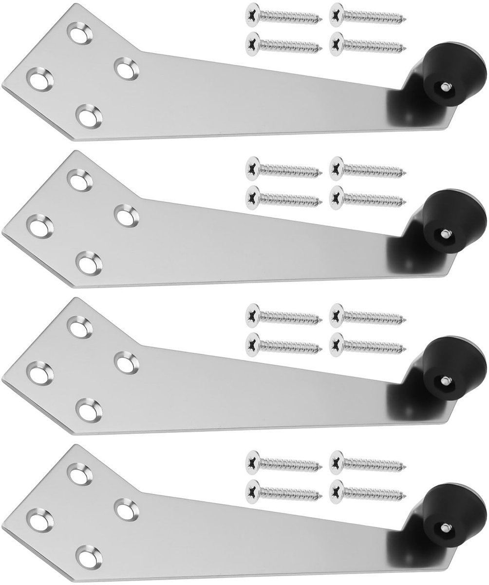 Dailygoods- Deurstopper Mechanisch - Deurvastzetter - Deurstoppers voor binnen - Roestvrij Staal - Eenvoudige Installatie - Stille Werking - Deurbuffer
