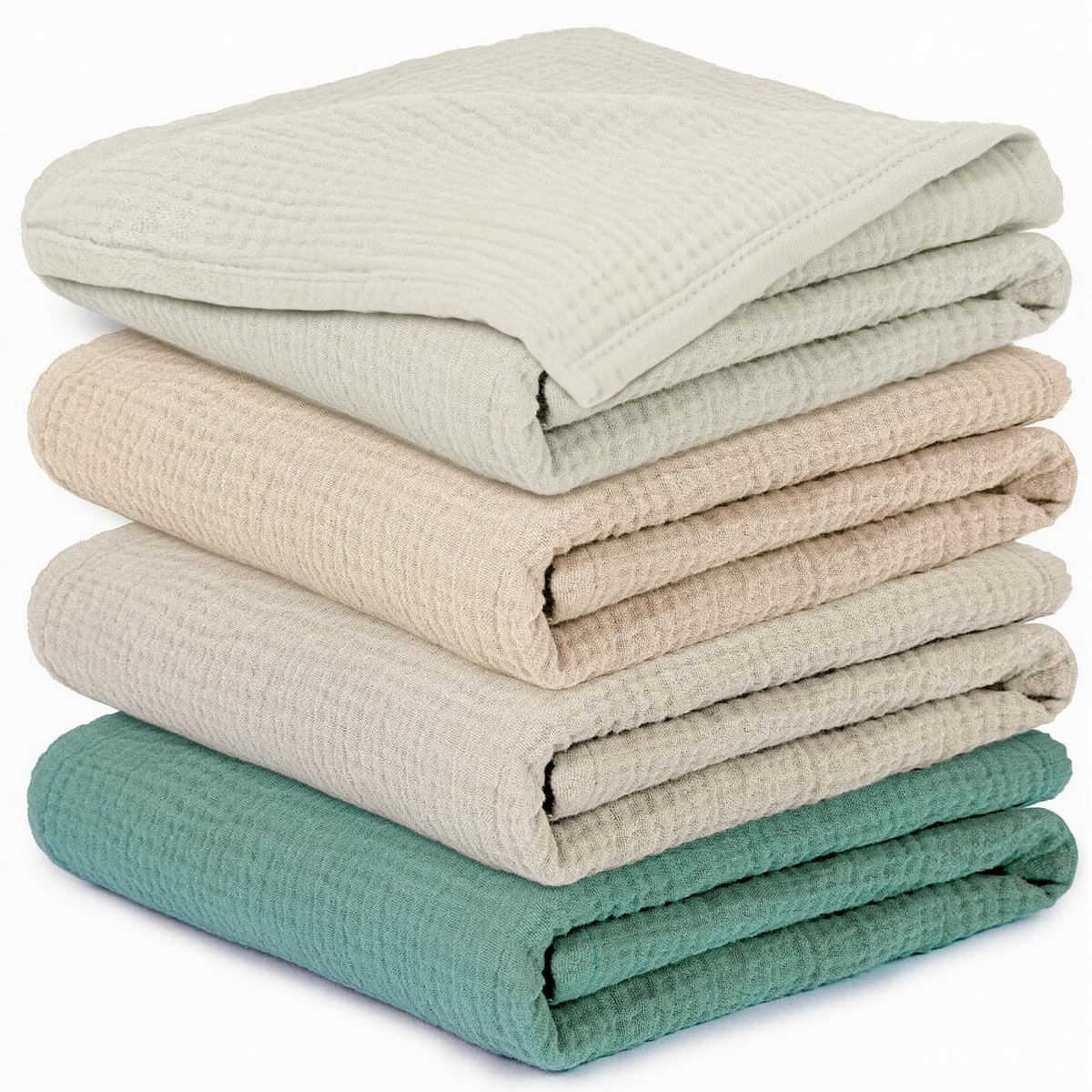 Dailygoods- Spuugdoeken Set van 4 - 100% Katoen - 60x60 cm - Zacht/Ademend - Extreem Absorberend - Ideaal voor Pasgeborenen - Hydrofiele Doeken