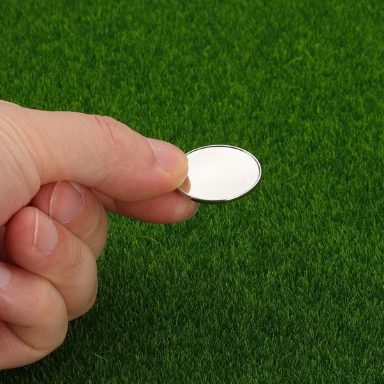Golfbal Markers - Positie Schijf - Golf Markeren - Metalen Legering - 6 Stuks - Zilver — afbeelding 3