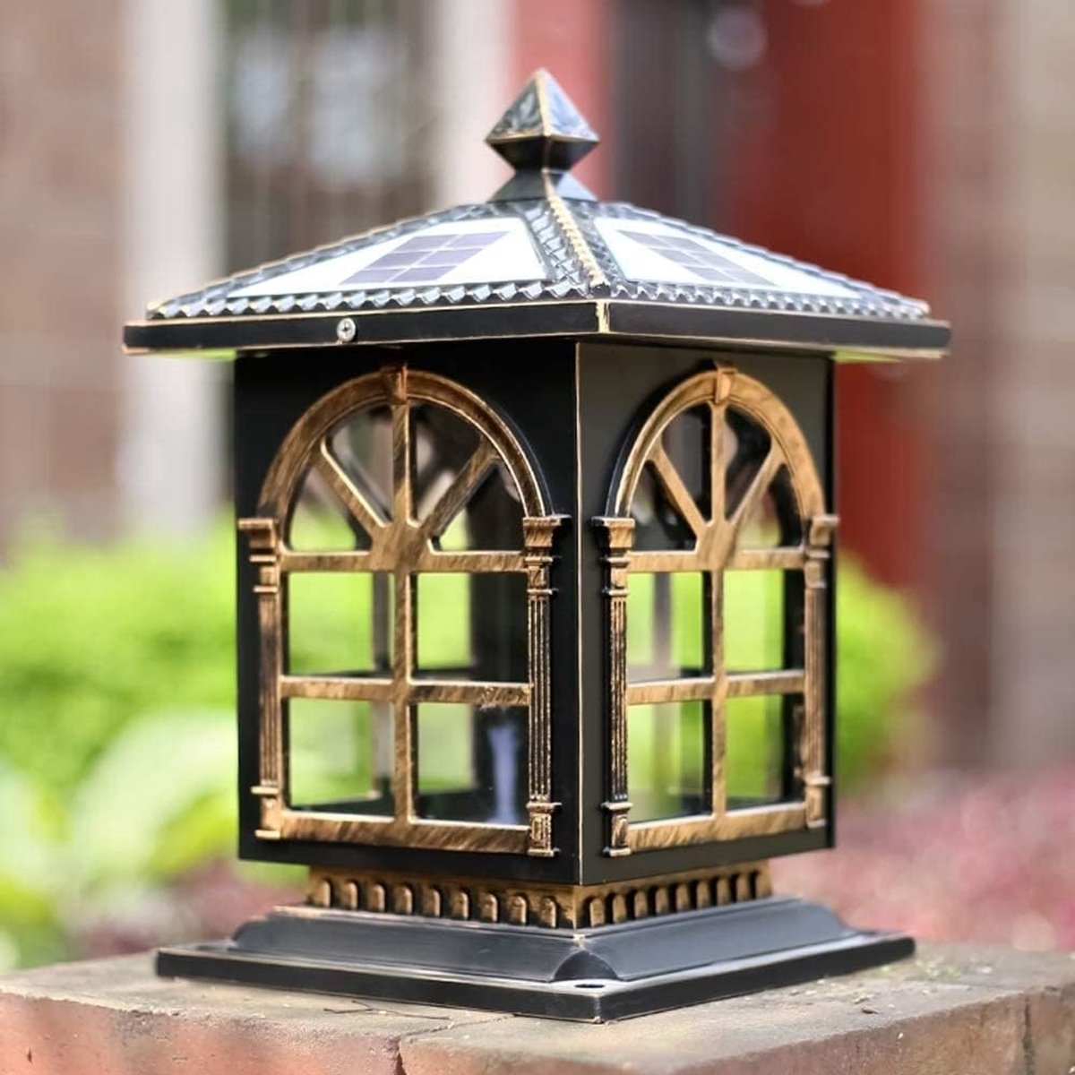 Buitenlamp - Tuinverlichting Pilaar - Terras Verlichten - Victoria Stijl - E27 Fitting - Warm Licht
