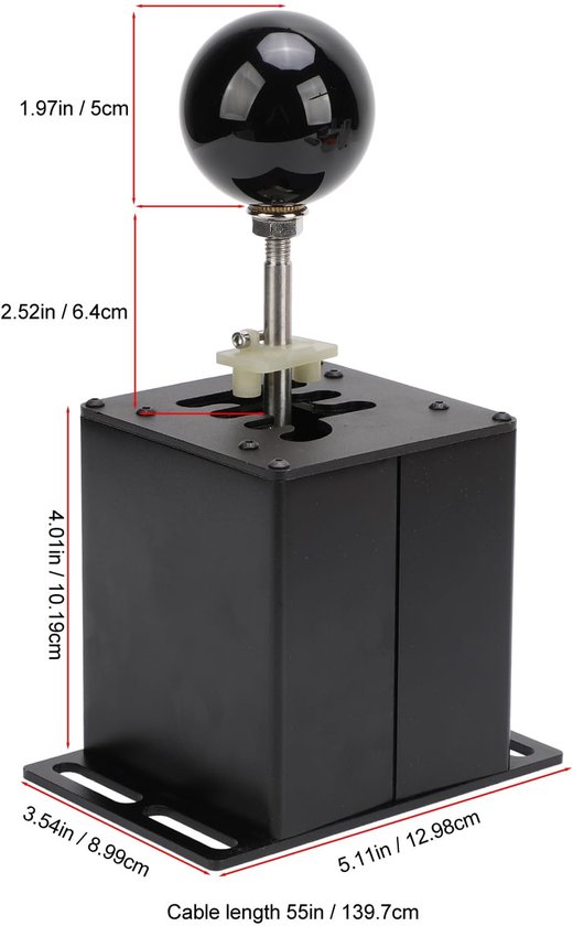 Schakelpook Simulator - Race Shifter - Realistisch Schakelen - 6+R Versnellingen - 21x16x11 cm — afbeelding 4