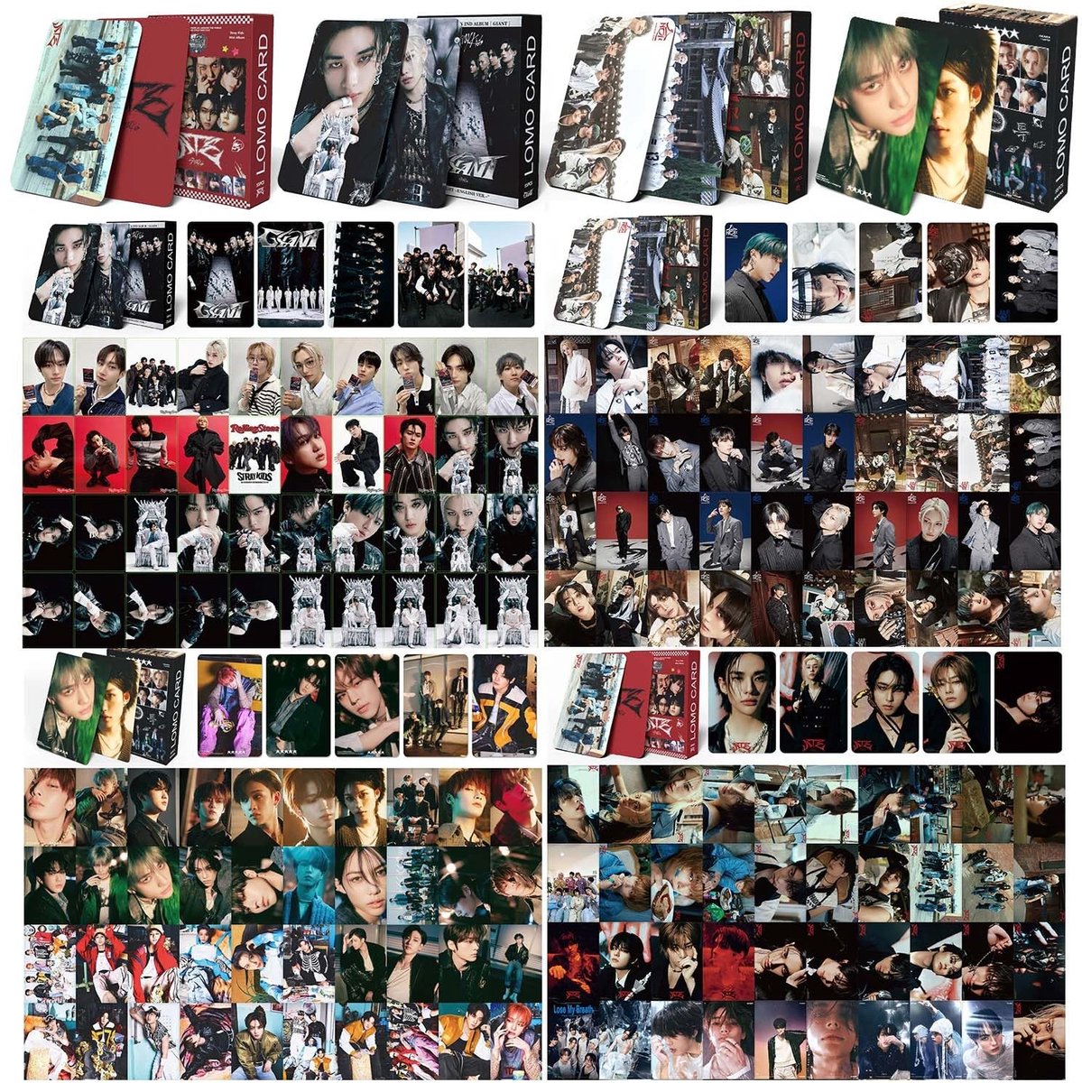 Dailygoods- Fotokaarten 4 stuks - K-pop Merch - Stray Cadeau - 5,5 cm x 8,5 cm - Exclusieve Stijlen - Geschikt voor Fotokaartenmap - Kpop Fotokaarten