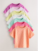 Next - Meisjes - Set van 7 T-shirts - Roze