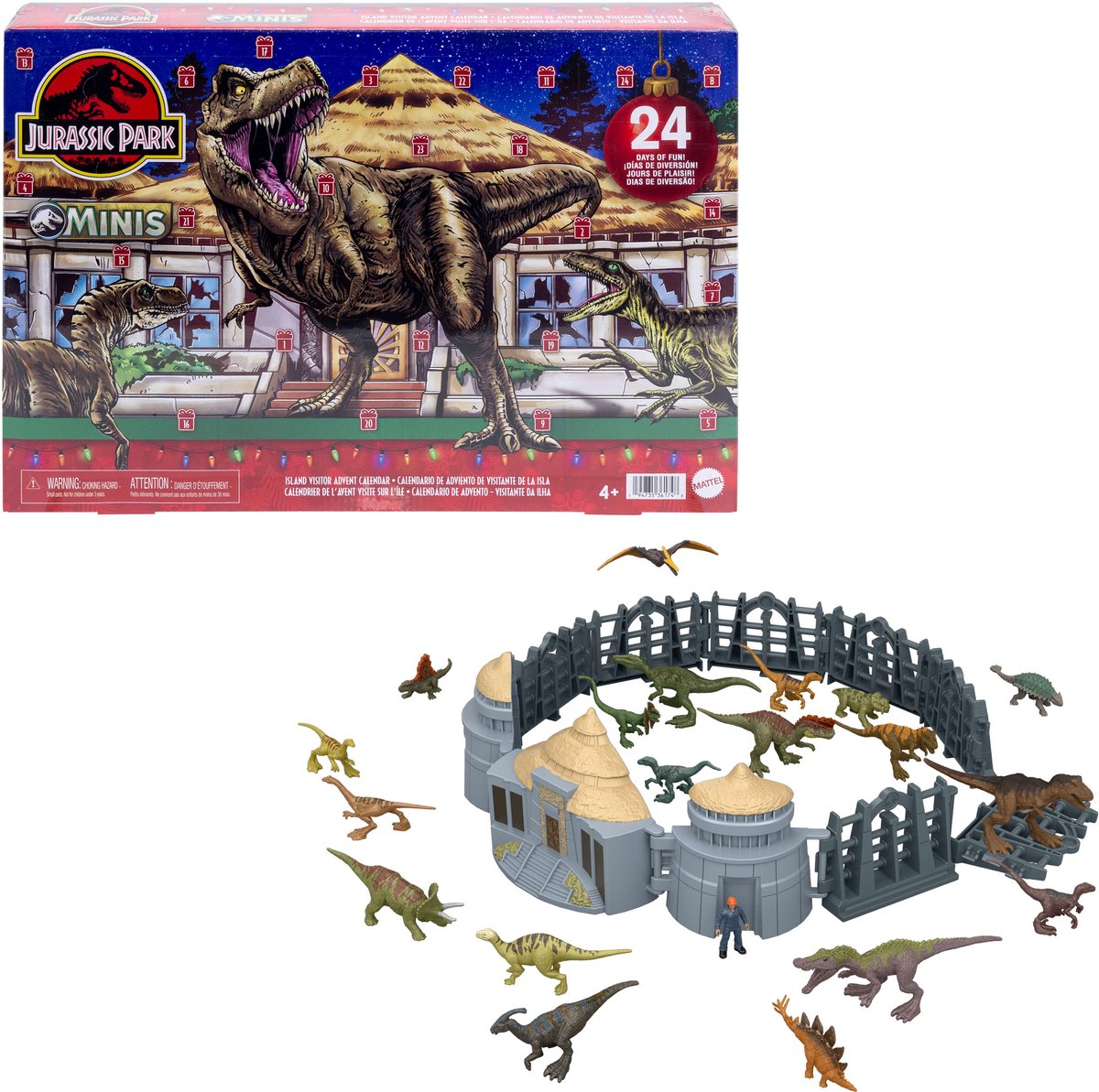 Jurassic World Island Visitor Adventskalender - 24 dagen vol verrassingen - 19 mini-dinosaurussen
