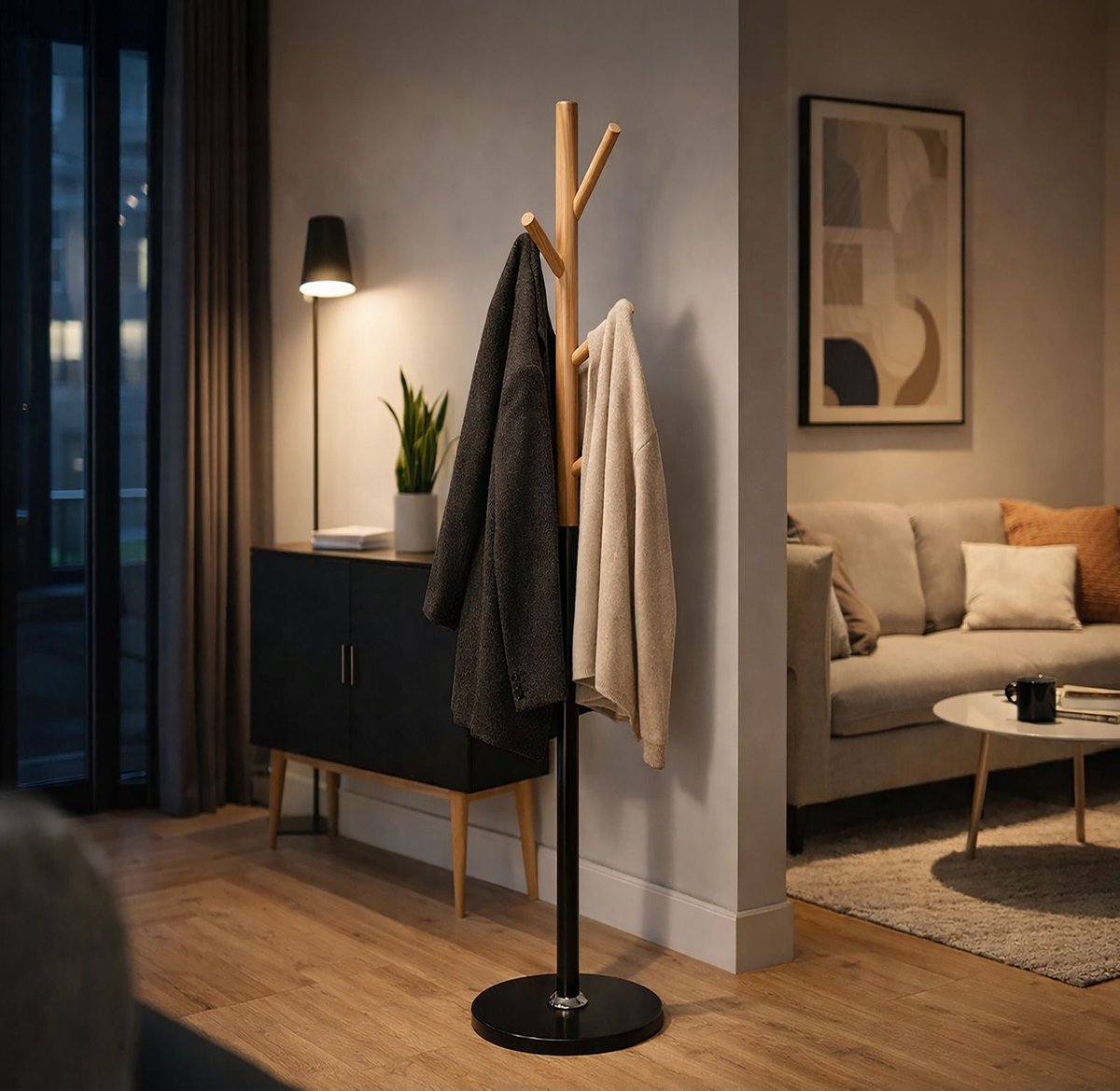 Mauro Ferretti Kapstok Hang Clothes Tree Ø 36×172 cm Zwart