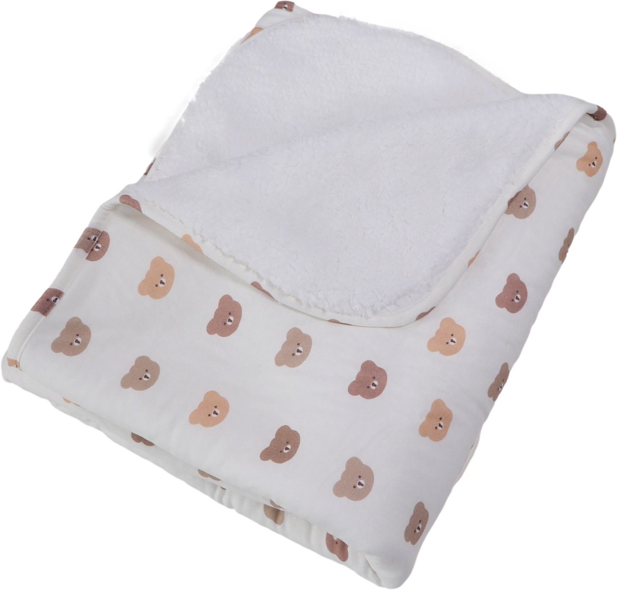 MamaLoes Beertjes Fleece 70 x 90 cm Babydeken