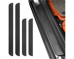 Dorpelbeschermers - Instaplijsten - Auto Beschermen - Krasbestendig Rubber - 4 Stuks - Zwart