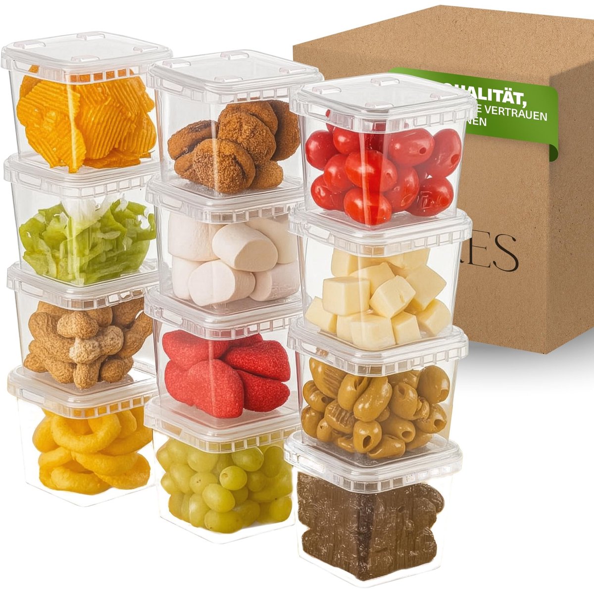 Dailygoods- Voorraaddozen set van 12 stuks - Luchtdicht - Lekvrij - Vriesbestendig - Stapelbaar - Hoogwaardig BPA-vrij materiaal - Opbergdozen