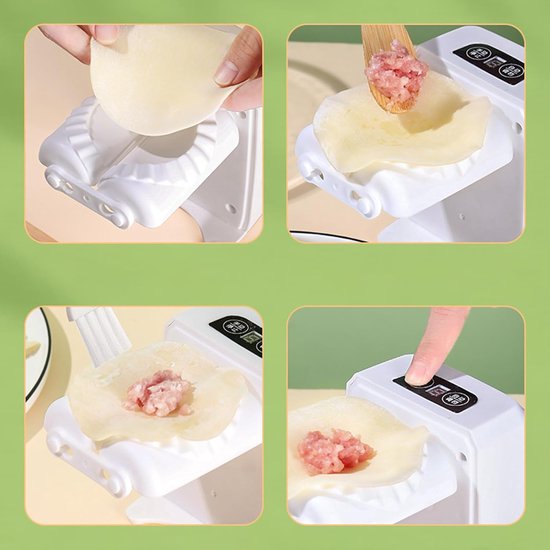 Automatische Deegmaker - Deegpers Keuken - Zelf Hapjes Maken - Imitatie Handdruk Techniek - 16 cm Hoog - Wit — afbeelding 2