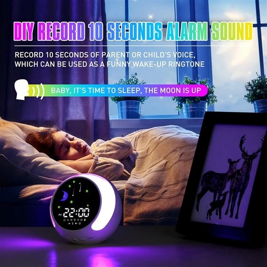 Kinderwekker Slaaptrainer - Digitale Klok - Kinderslaap Trainen - Wake-up Light - One Size - One Color — afbeelding 5