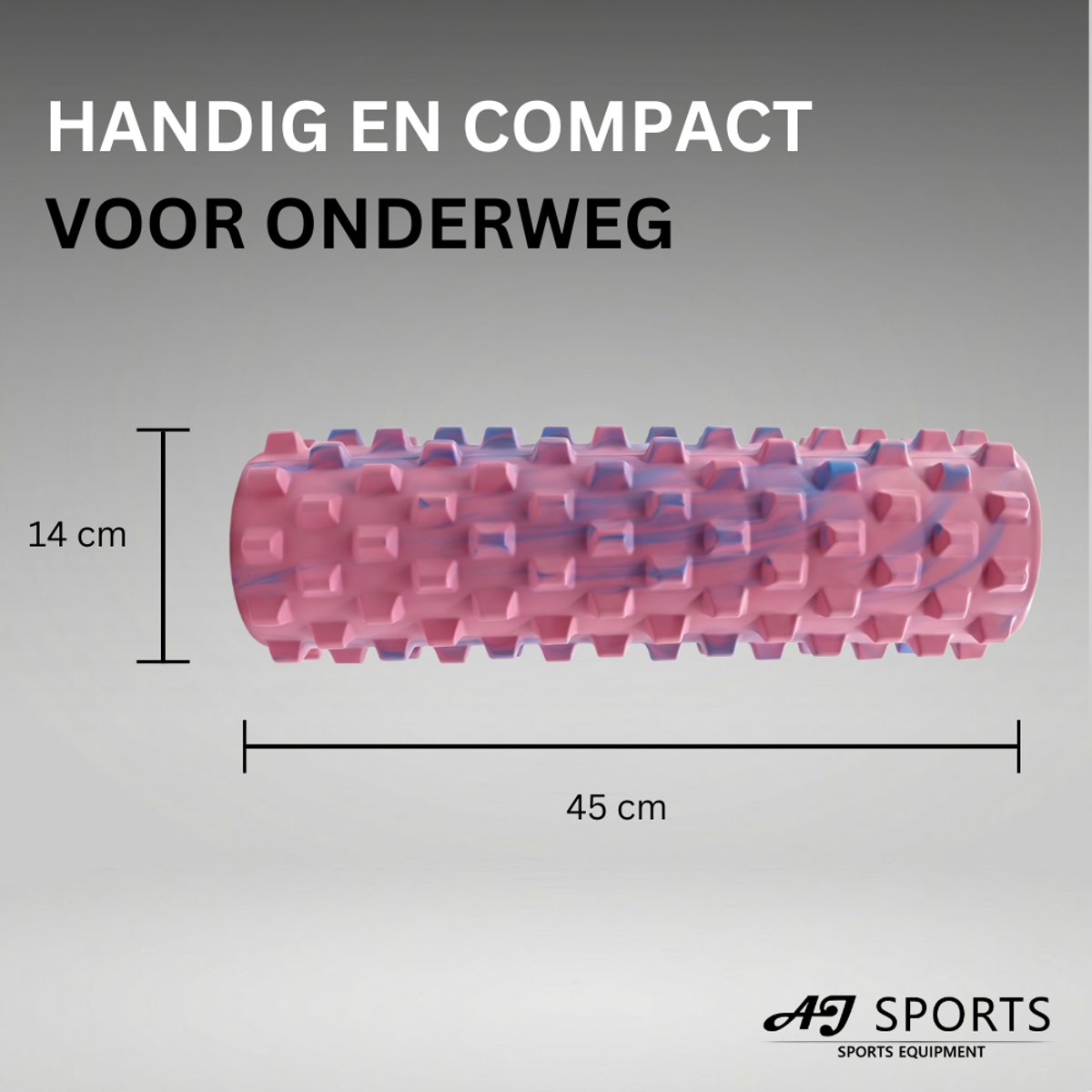 AJ-Sports Foam roller - Massage roller - 45cm - Fitness roller - Foamroller - Foamrollers - Foam - Fitness - Yoga - Roze thumbnail 5