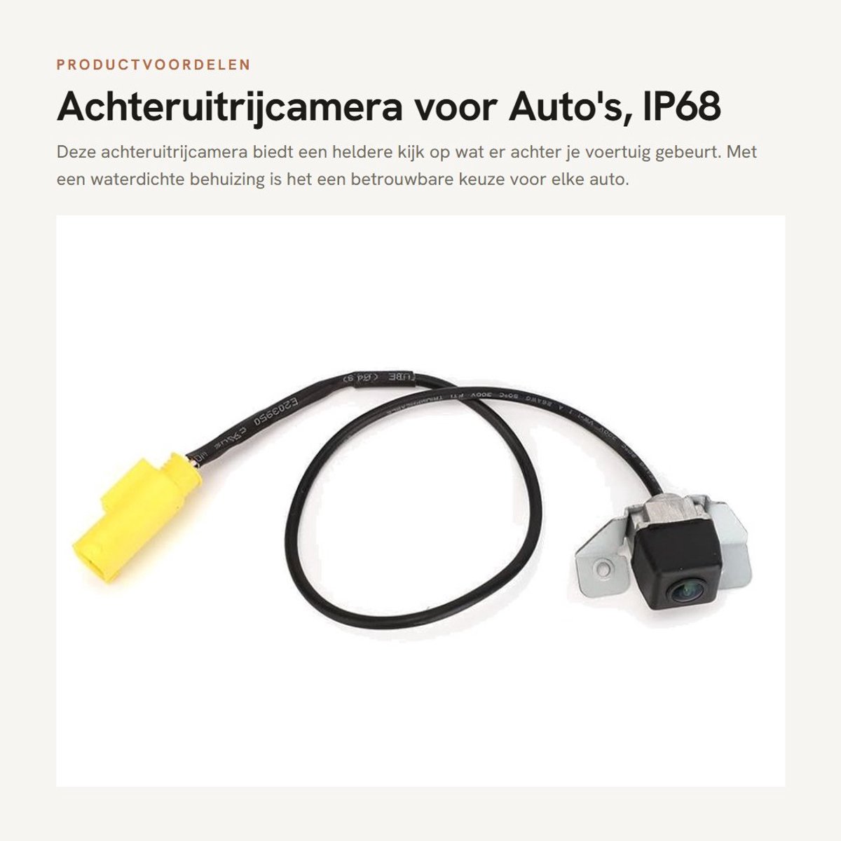 Dailygoods- Achteruitrijcamera IP68 waterdicht - Bedrade Achteruitrijcamera - Vervanging voor Hyundai IX35 - ABS/Metaal - Montage voor Kia Sorento 2009-2012 - OEM 95790 2S012 - Parkecamera