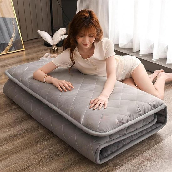 Opvouwbare Tatami Matras - Japanse Futon Vloermatras - Comfortabel Slapen - Huidvriendelijk Lamsvelours - 150x200cm - C — afbeelding 4