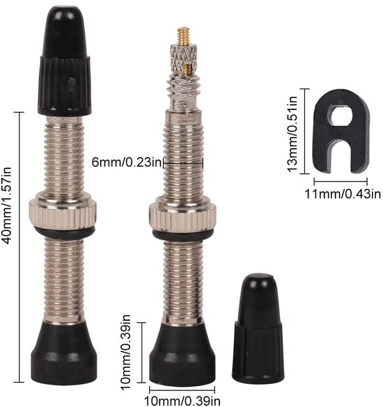 Tubeless Presta-ventiel - Dailygoods- Ventielschacht 40 mm — afbeelding 4