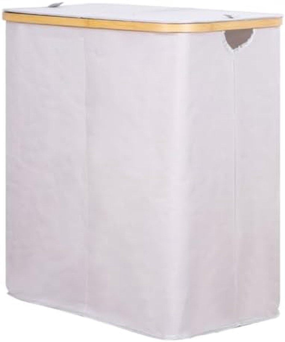 Huishoudelijke wasmand Opbergmand vuile was Kleding organiseren Met deksel 28*43.5*110CM Roze