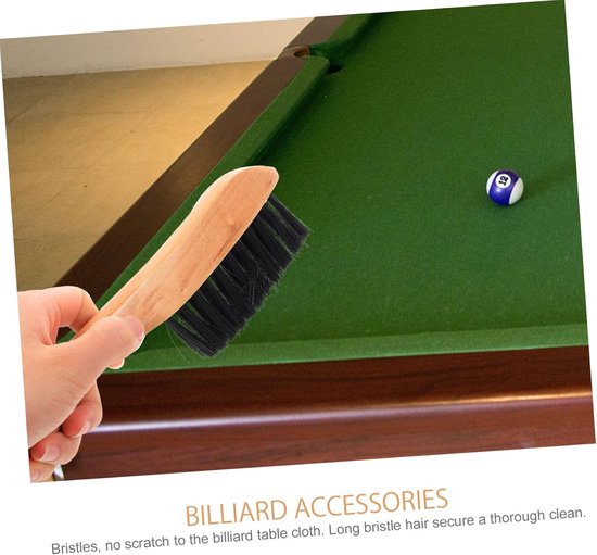 Pooltafel Borstel Set - Biljartborstel Reinigingsset - Tafel Onderhoud - Twee Lengtes Borstelharen - 23 x 5.5 x 5 cm — afbeelding 4