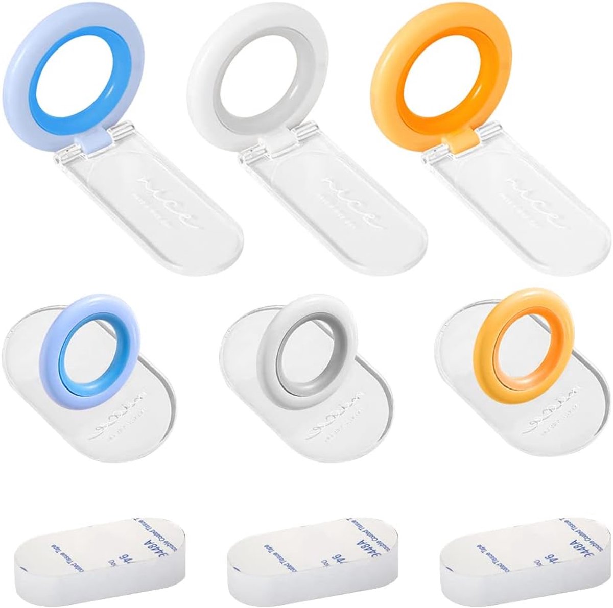 SnelShoppen - 6 Stuks Toiletzittingen met Handgreep, Zelfklevende Toilet Lifters, Hygiënische Toilet Protectoren, Ideaal voor Gezinnen met Kinderen en