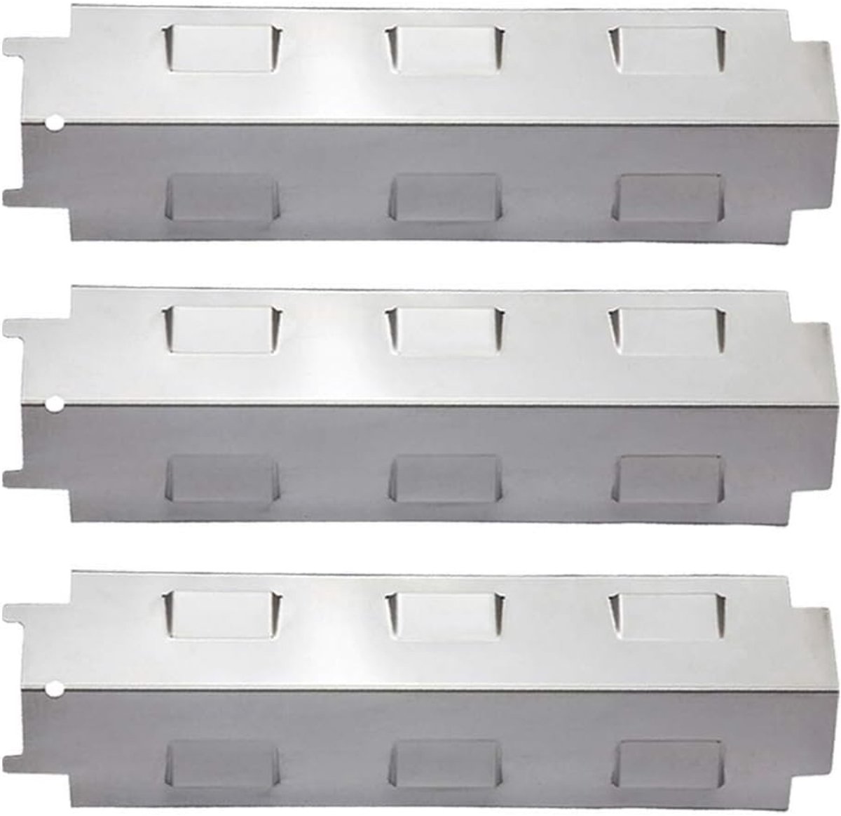 SnelShoppen - 3 Pack RVS Warmtebescherming, Warmteplaat, Brandstofbescherming en Smaakbar Vervangingsonderdelen voor BBQ, Grill, Tuin, Keuken