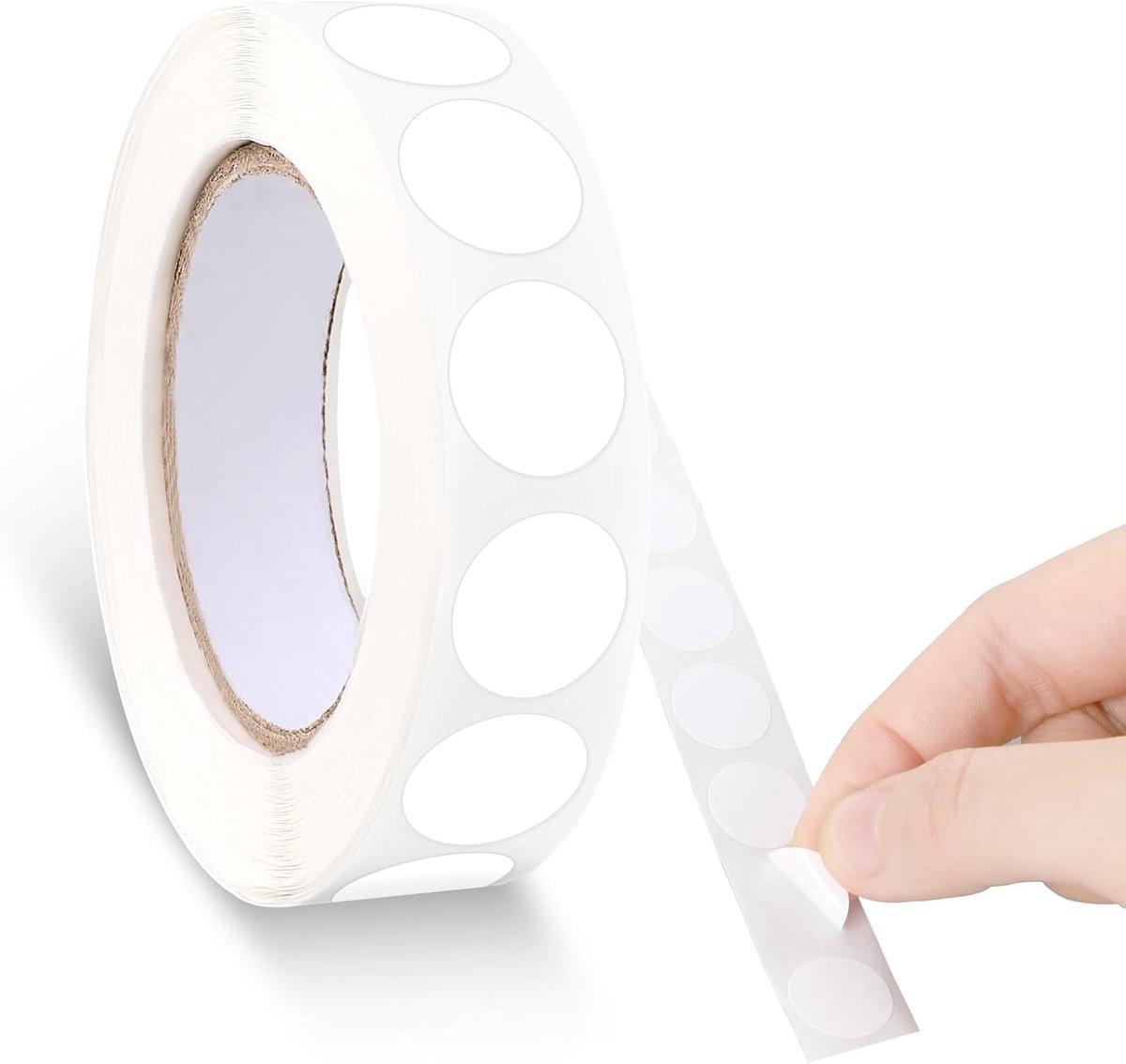 SnelShoppen - 1000 Stuks Witte Ronde Stickers - Schrijfbare Labels - 13mm - Ideaal voor Kantoor, Winkel, Thuis - Markeerpunten voor Bestanden en Opsla
