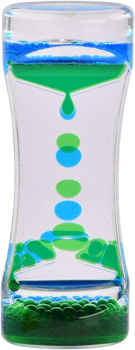 SnelShoppen - Liquid Hourglass, Kleurvolle Liquid Timer, Rustgevende Speelgoed, Sensorisch Timer, Duurzaam, Vloeibare Uurglas voor Activiteit en Ontsp