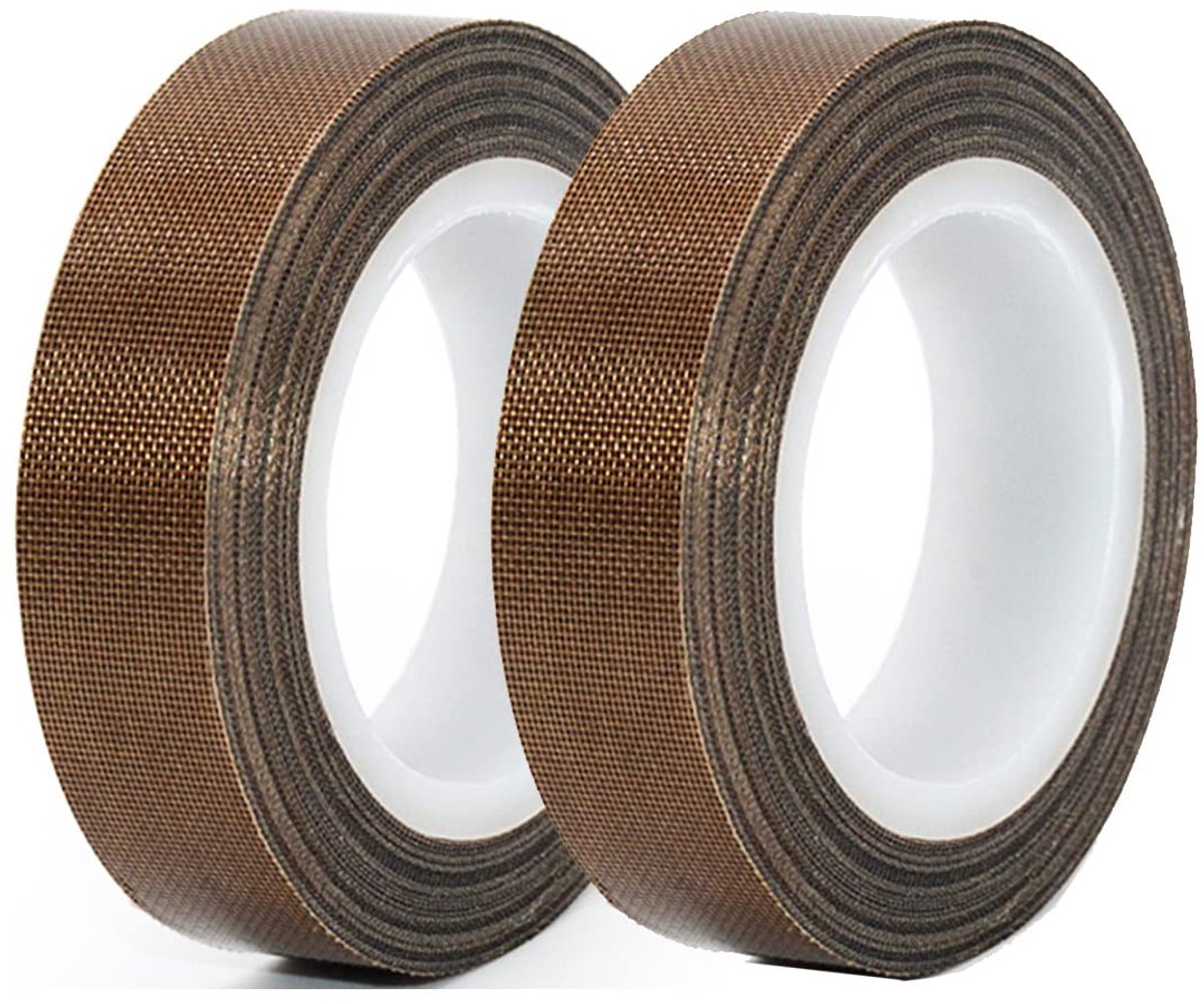 Hoge Temperatuur Hechtband - 2 Rollen van 10mm x 10m - Warmtebestendige Teflon Tape voor Vacuüm Apparatuur, Handmatige Verzegeling en Pulsverzegeling