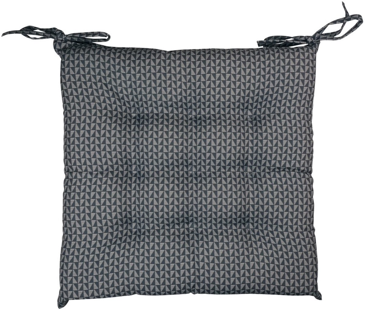 Rhombus stoelkussen donkergrijs 40x40cm+3cm